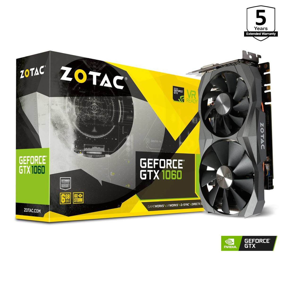 ZOTAC GeForce GTX 1060 DirectX 12 6GB 192-Bit GDDR5X Graphics Card