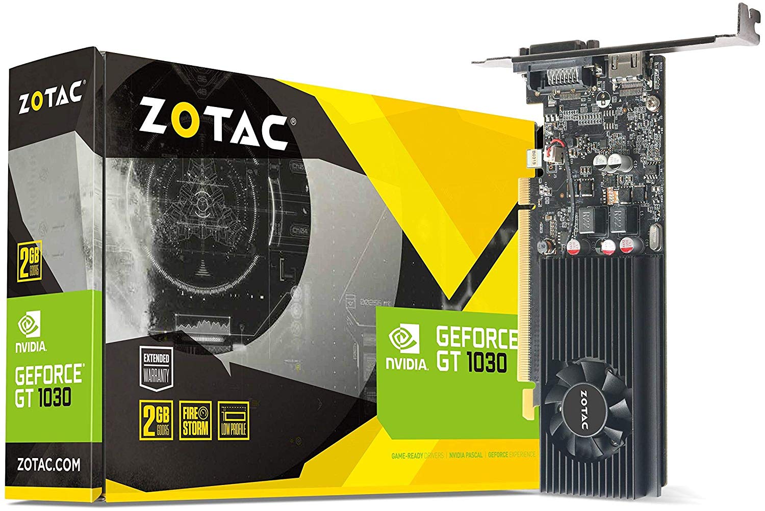 Zotac Nvidia GT 1030 2GB GDDR5 64-Bit DVI-D HDMI Retail Graphic card 